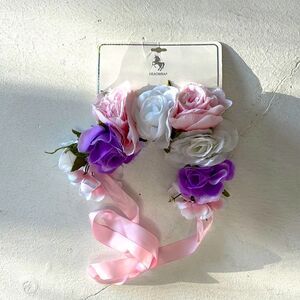 New Flower head wrap headband little girl